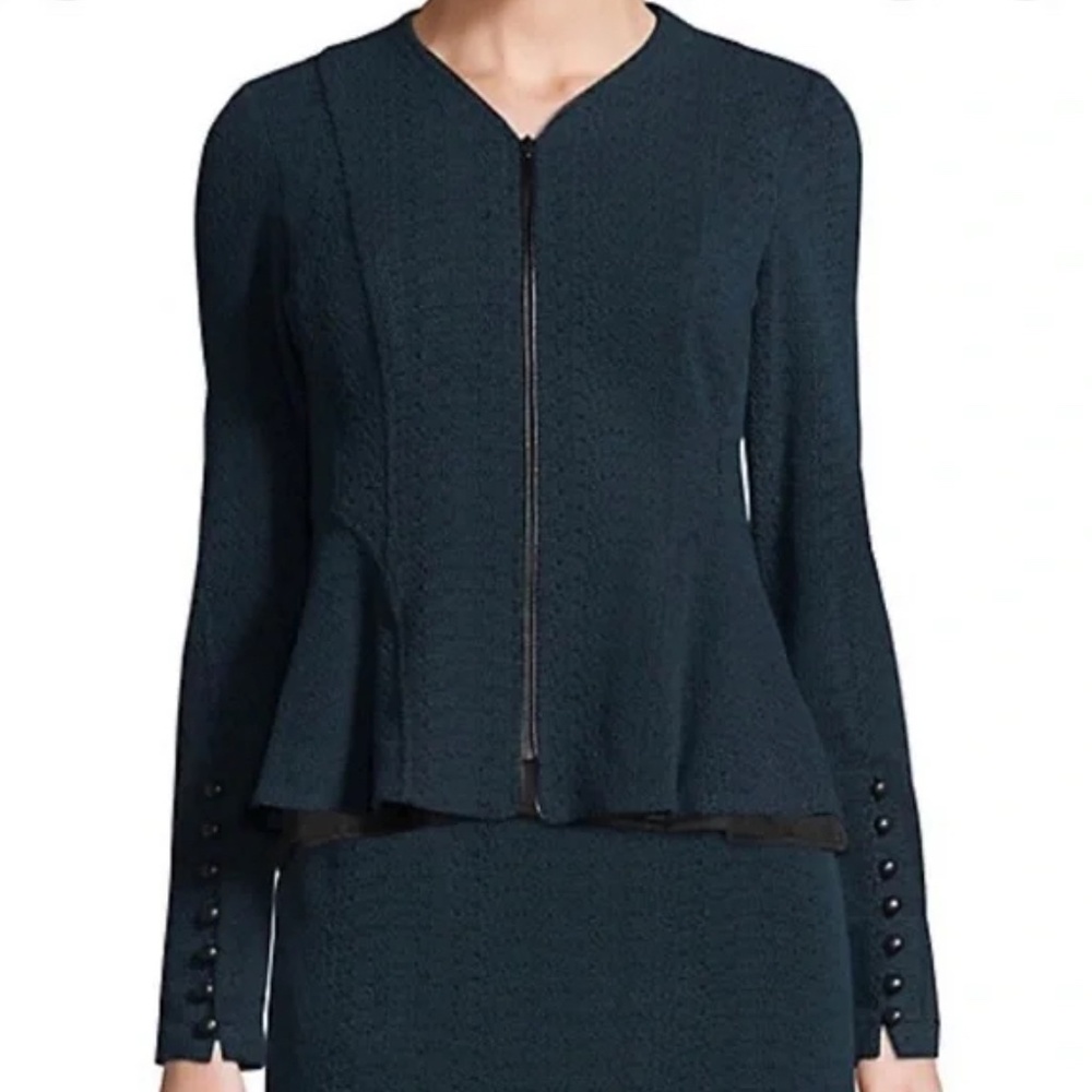 Nanette Lepore Ava Zip-Front Textured Knit Jacket - Worn on TV